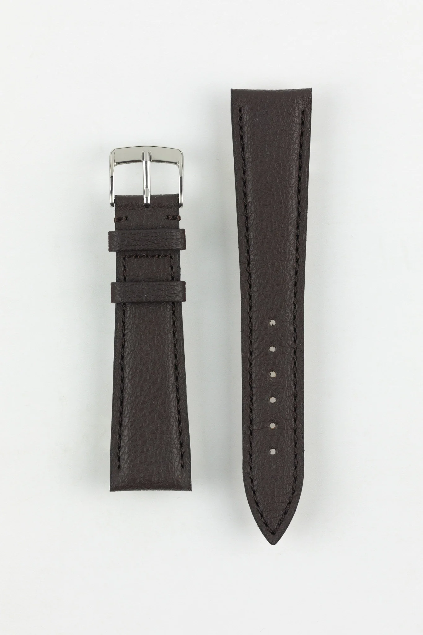 Classic Apple Fibre Watch Strap in Grained Chocolate Brown