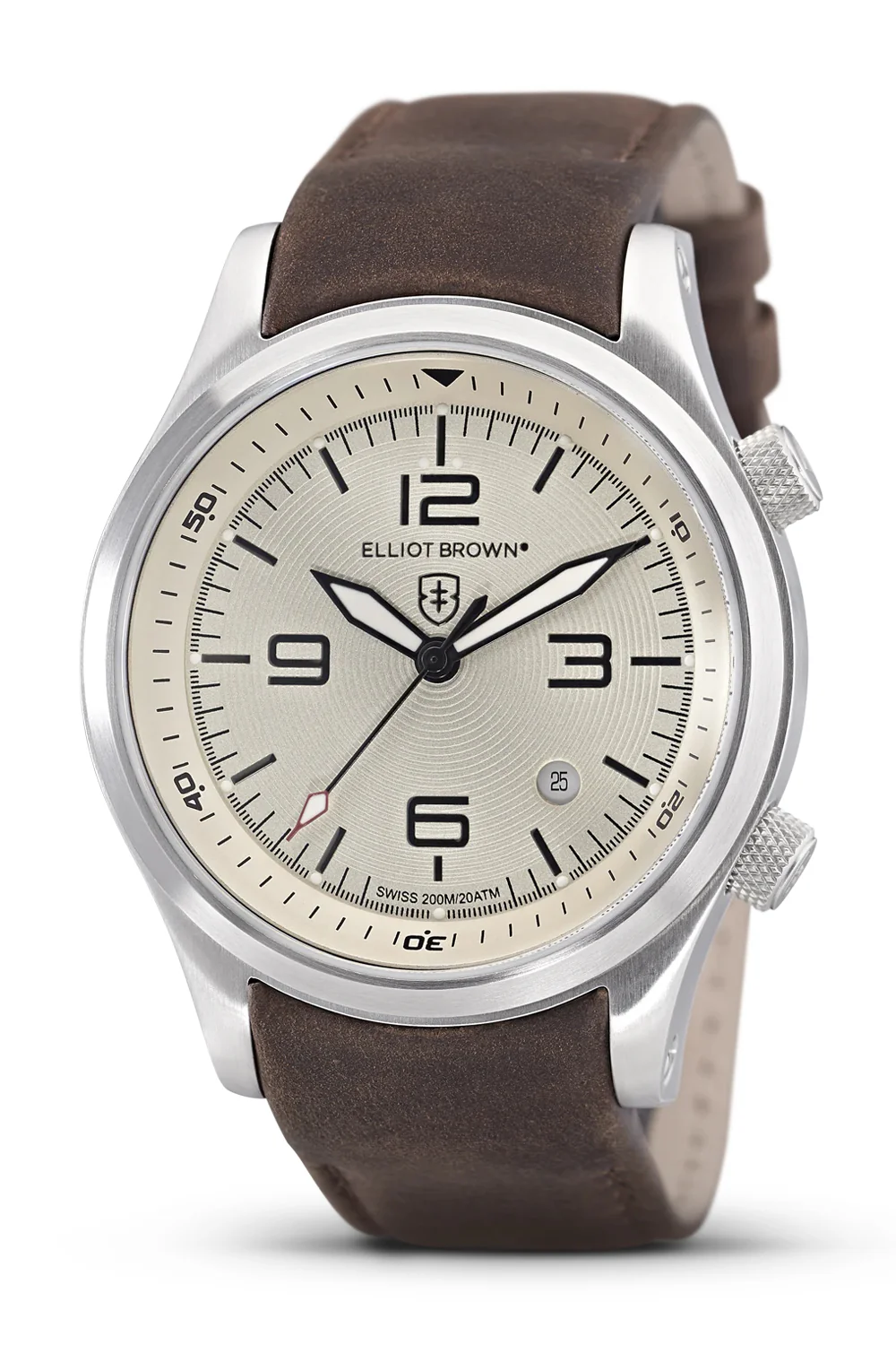 ELLIOT BROWN 202-003-L08 Canford 44mm Stainless Steel Quartz Watch - Cream Dial - Image 2
