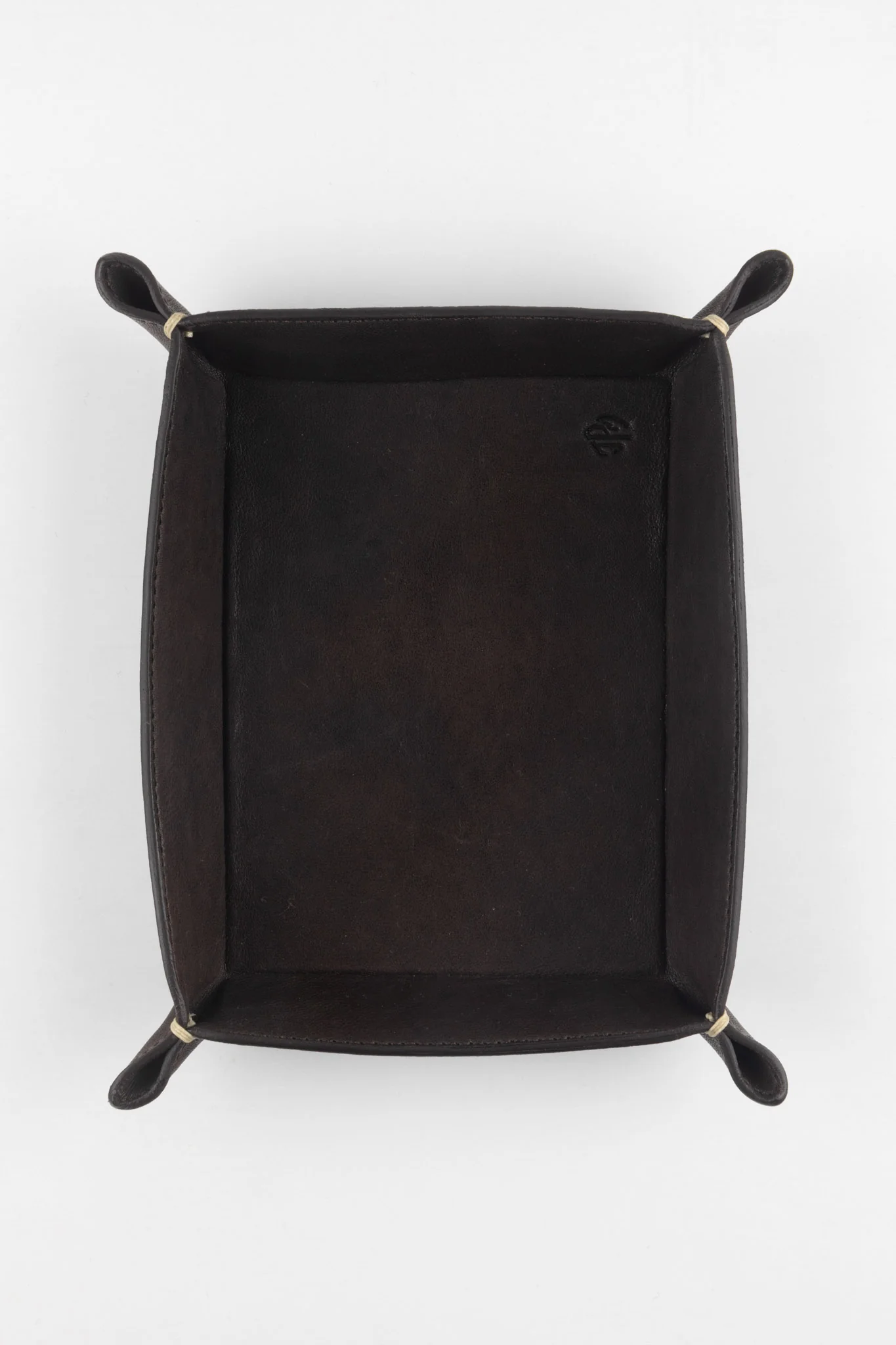 JPM Small Leather Valet Tray in BROWN