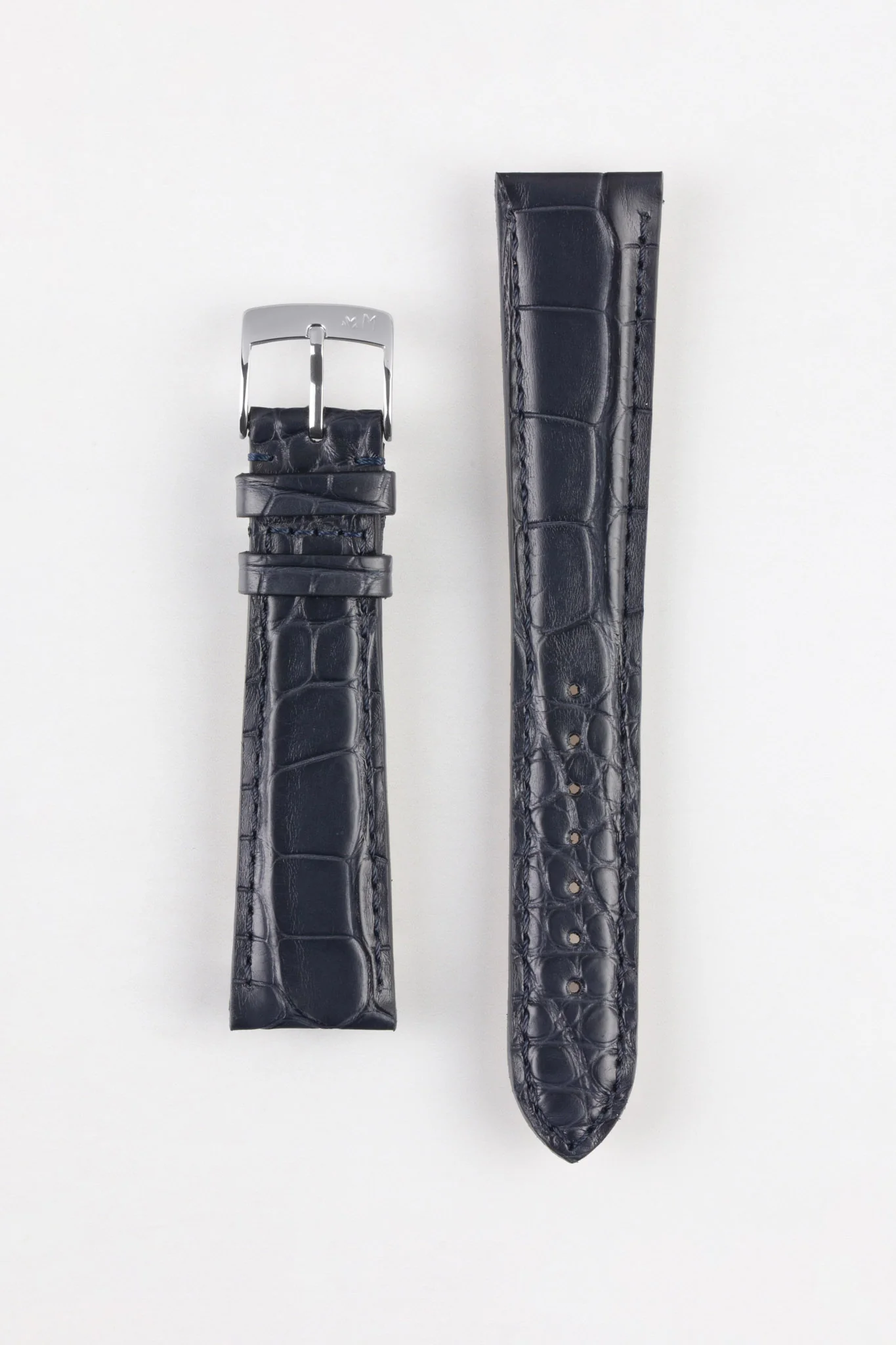 Morellato AMADEUS Genuine Alligator Watch Strap in DARK BLUE