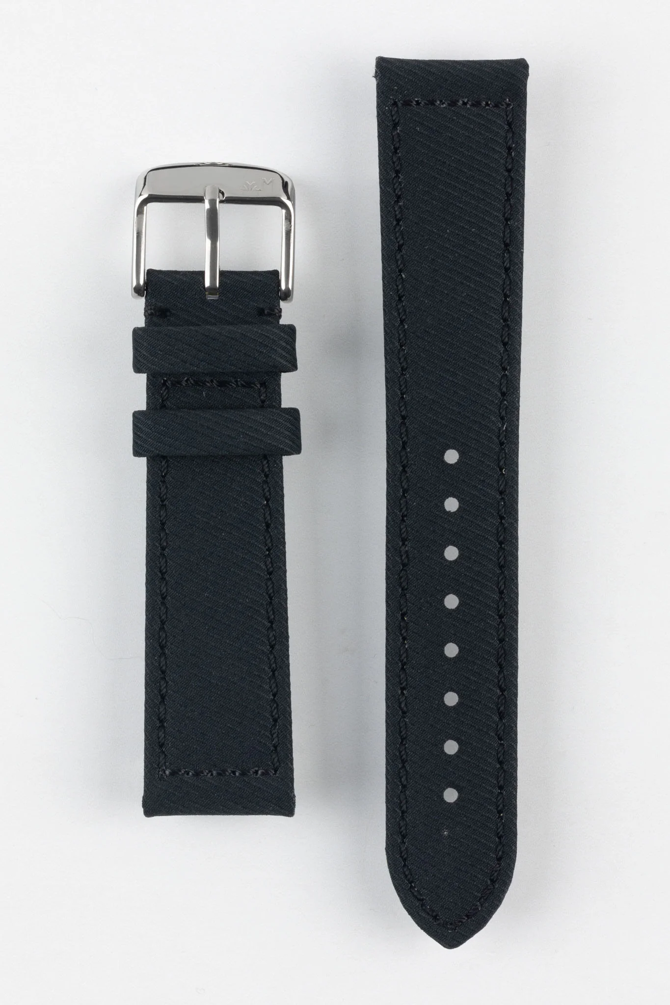 Morellato CORFĂ™ Recycled Gabardine Fabric Watch Strap in BLACK - Image 9