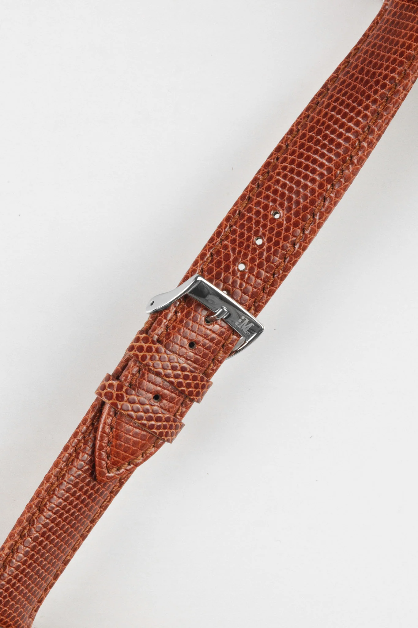 Morellato VIOLINO Genuine Lizard Skin Watch Strap in GOLD BROWN - Image 5