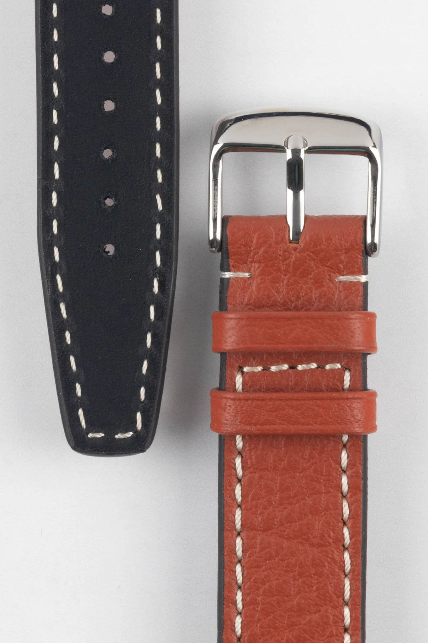 RIOS1931 TYPHOON Genuine Buffalo Leather Watch Strap in Cognac - Image 3