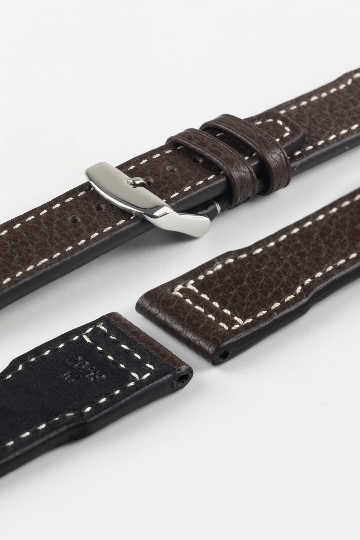 RIOS1931 TYPHOON Genuine Buffalo Leather Watch Strap in Mocha - Image 7