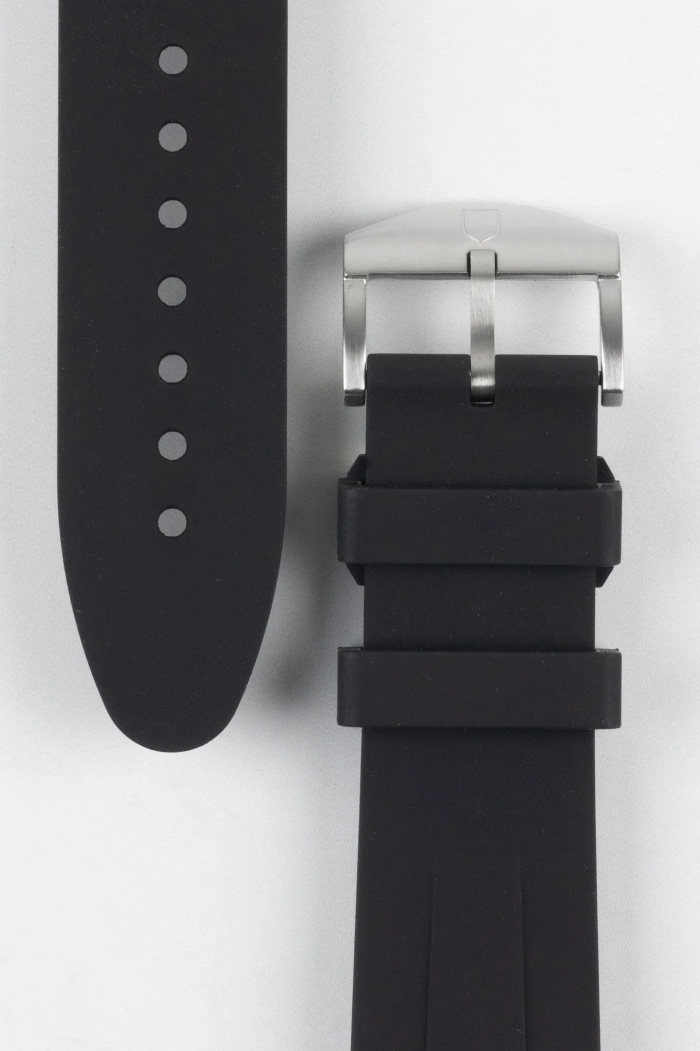 VANGUARD Curved-End Integrated Rubber Watch Strap for Omega Seamaster / Railmaster in BLACK - Image 3