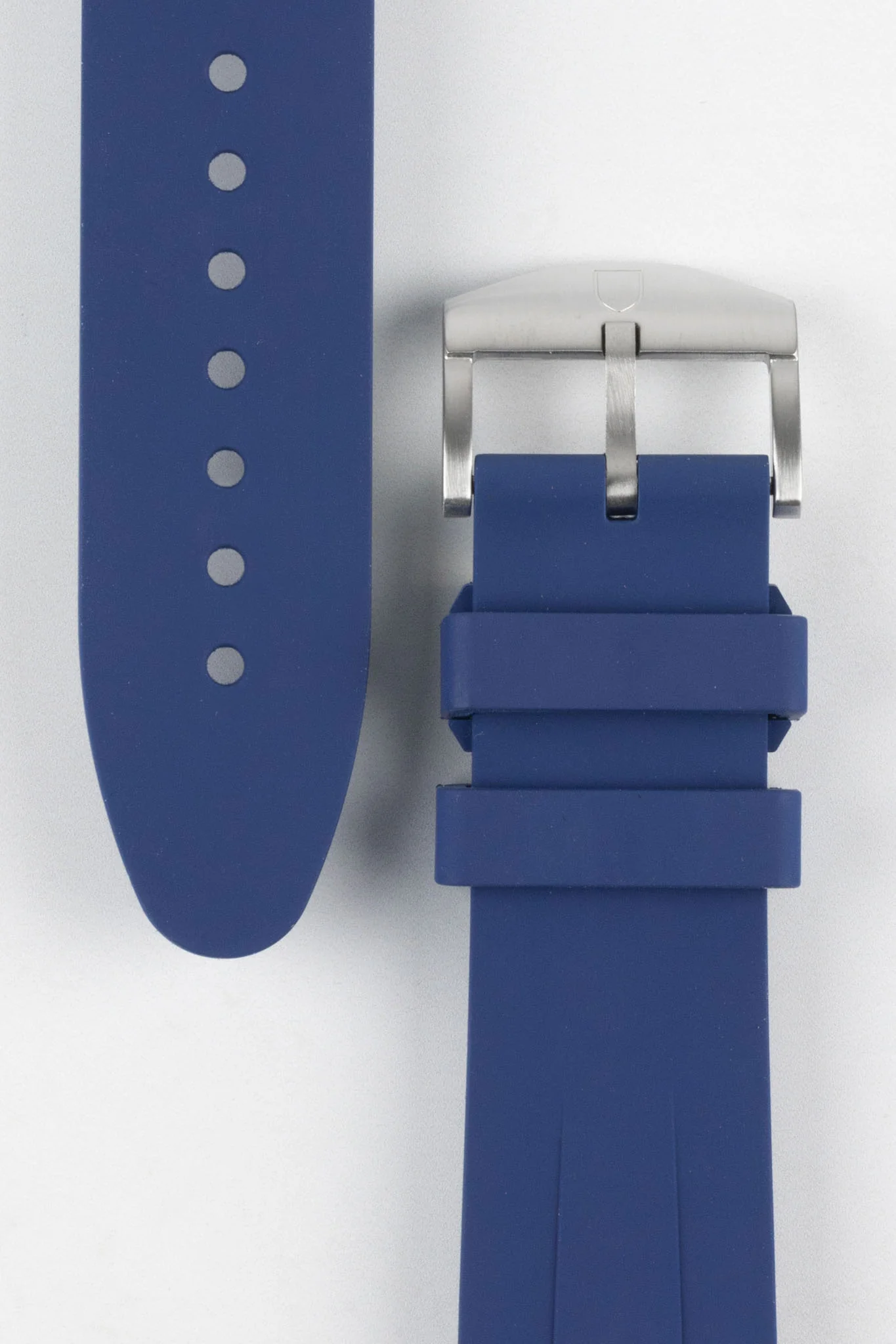 VANGUARD Curved-End Integrated Rubber Watch Strap for Omega Seamaster / Railmaster in BLUE - Image 3